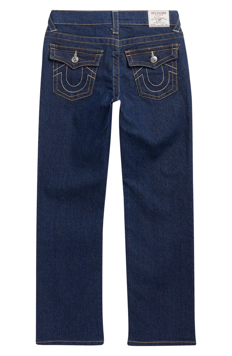 True Religion Kids' Flap Pocket Relaxed Straight Fit Jeans, Alternate, color, Deep Blue