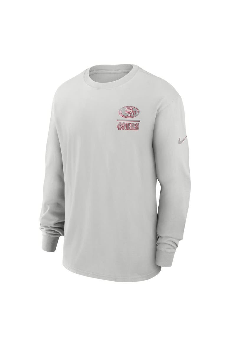 Men's Nike Gray San Francisco 49ers Essential Heavy Max90 Long Sleeve T-Shirt, Alternate, color, Gray