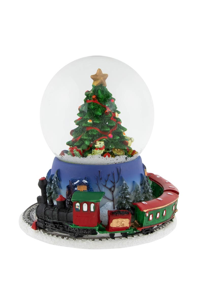 Northlight Rotating Train And Christmas Tree Musical Animated Snow Globe - 6.25", Main, color, 