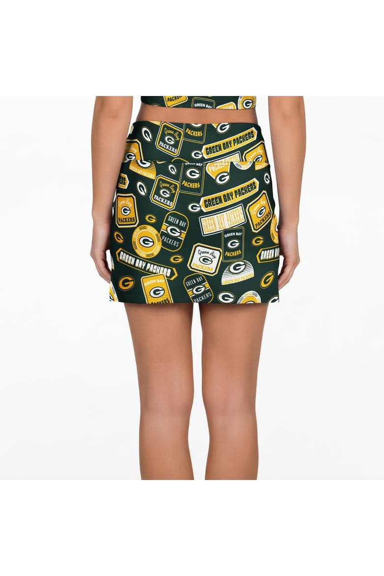 Women's Concepts Sport Hunter Green Green Bay Packers Grady Sleep Skort, Alternate, color, Hunter Green