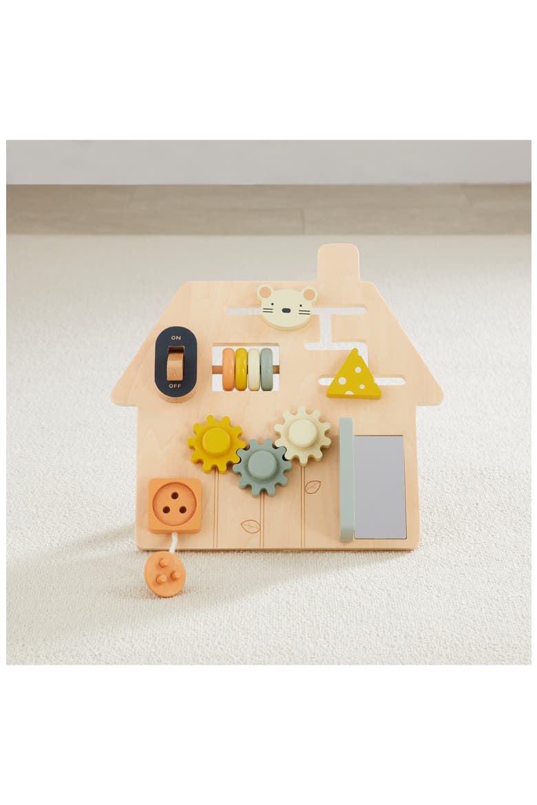On the Go Wooden Busy Board, Alternate, color, MULTI