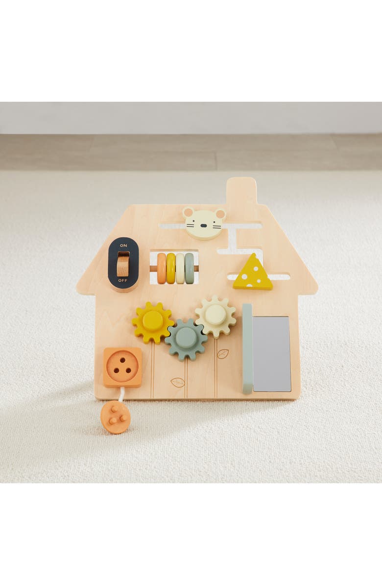 Wonder & Wise by Asweets On the Go Wooden Busy Board, Alternate, color, Multi