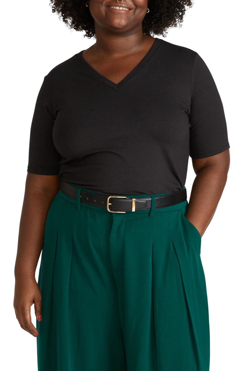 Universal Standard Stripe Cotton Jersey T-Shirt, Main, color, 