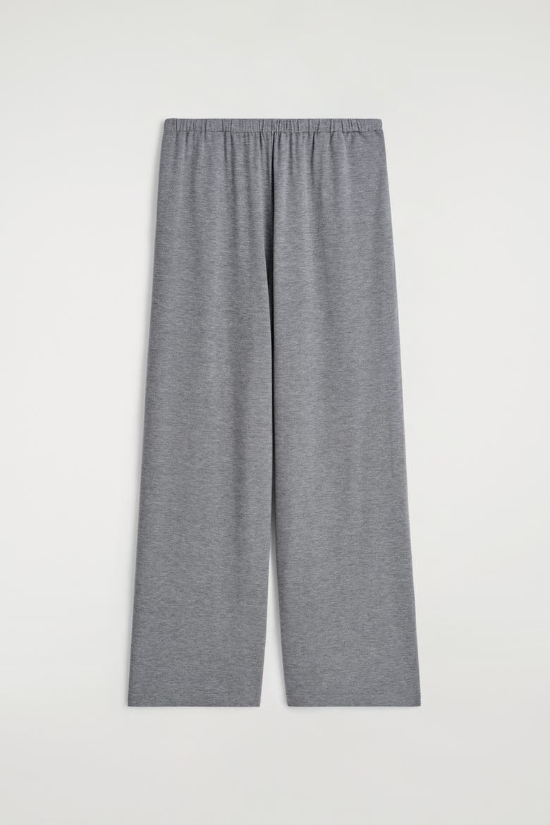 Fluid Jersey Wide-Leg Pants, Alternate, color, GRAY