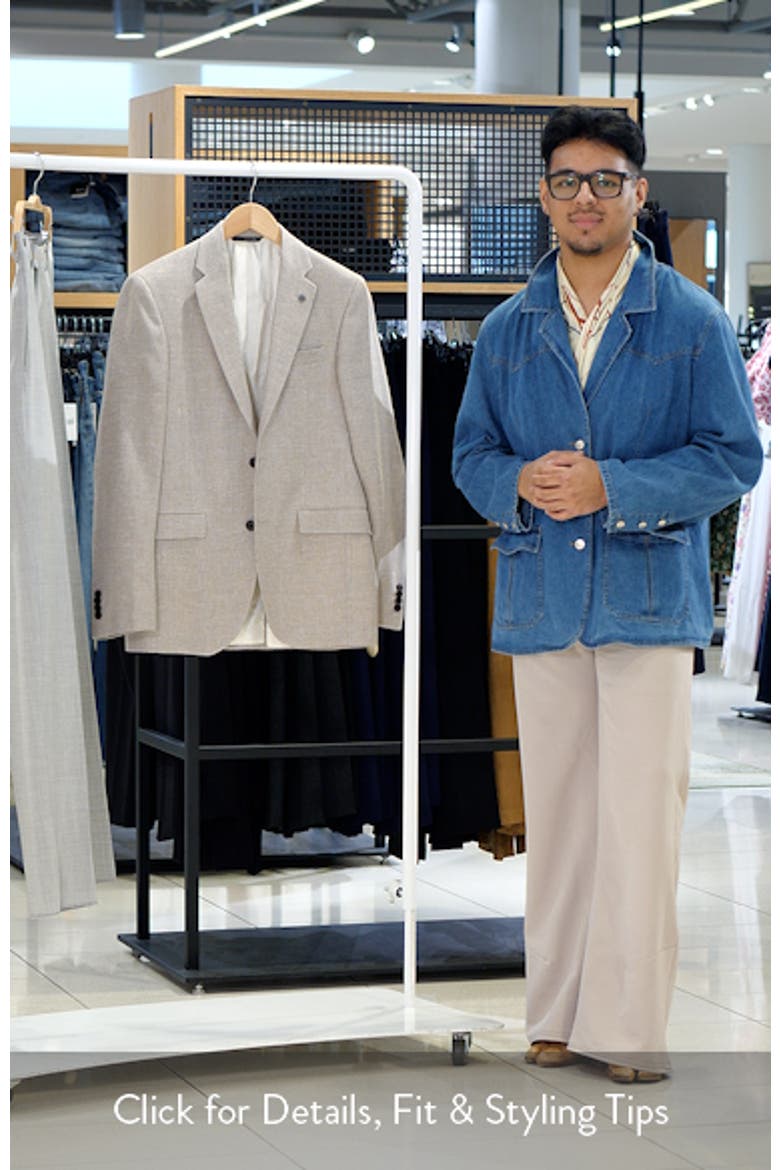 Ross Slim Fit Tan Mélange Textured Wool & Linen Sport Coat video