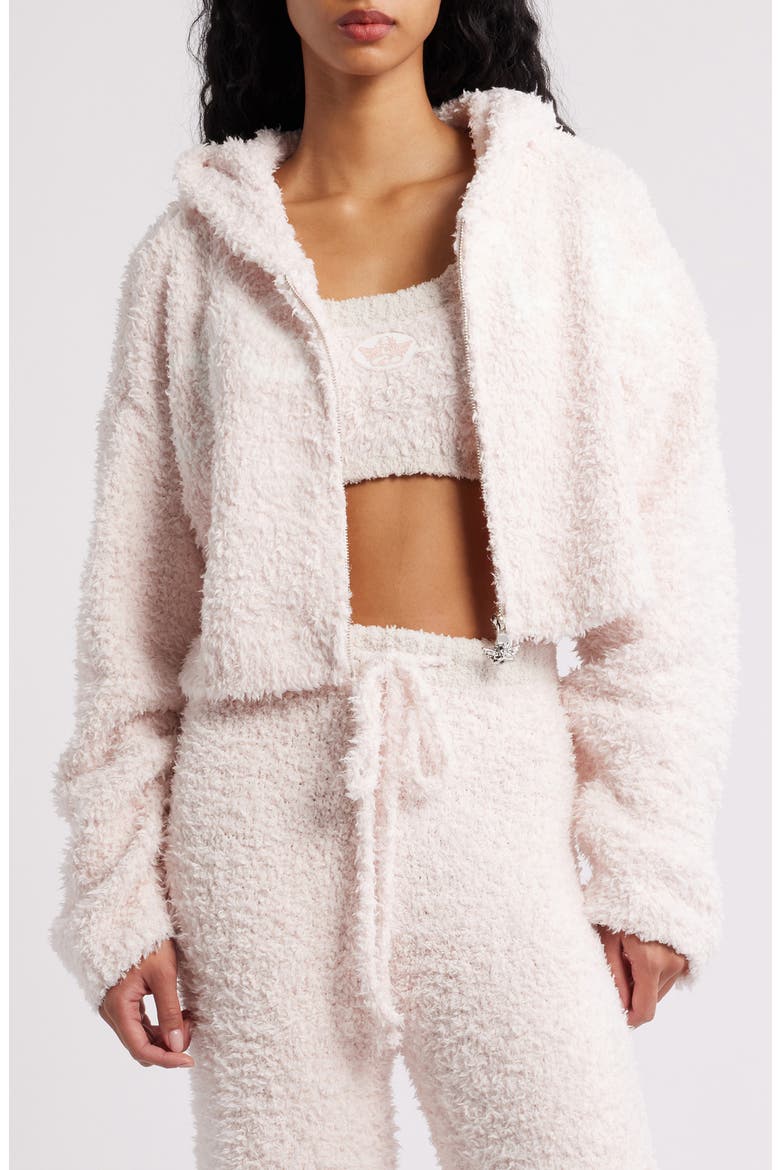 Mami Alex Crop Zip Hoodie, Main, color, PINK