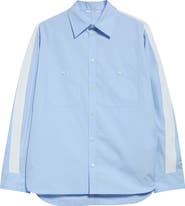 Givenchy Couture Seam Side Stripe Button-Up Shirt