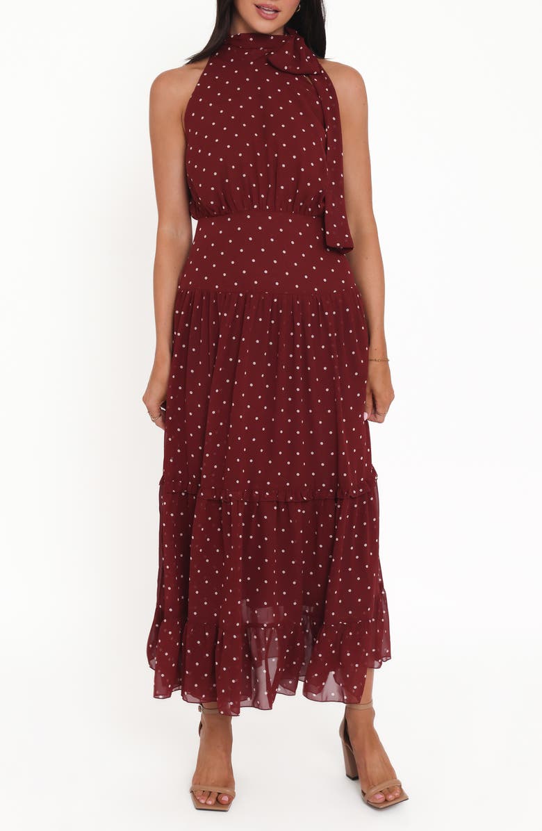 Petal & Pup Leona Halter Maxi Dress, Main, color, 