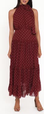 Petal & Pup Leona Halter Maxi Dress
