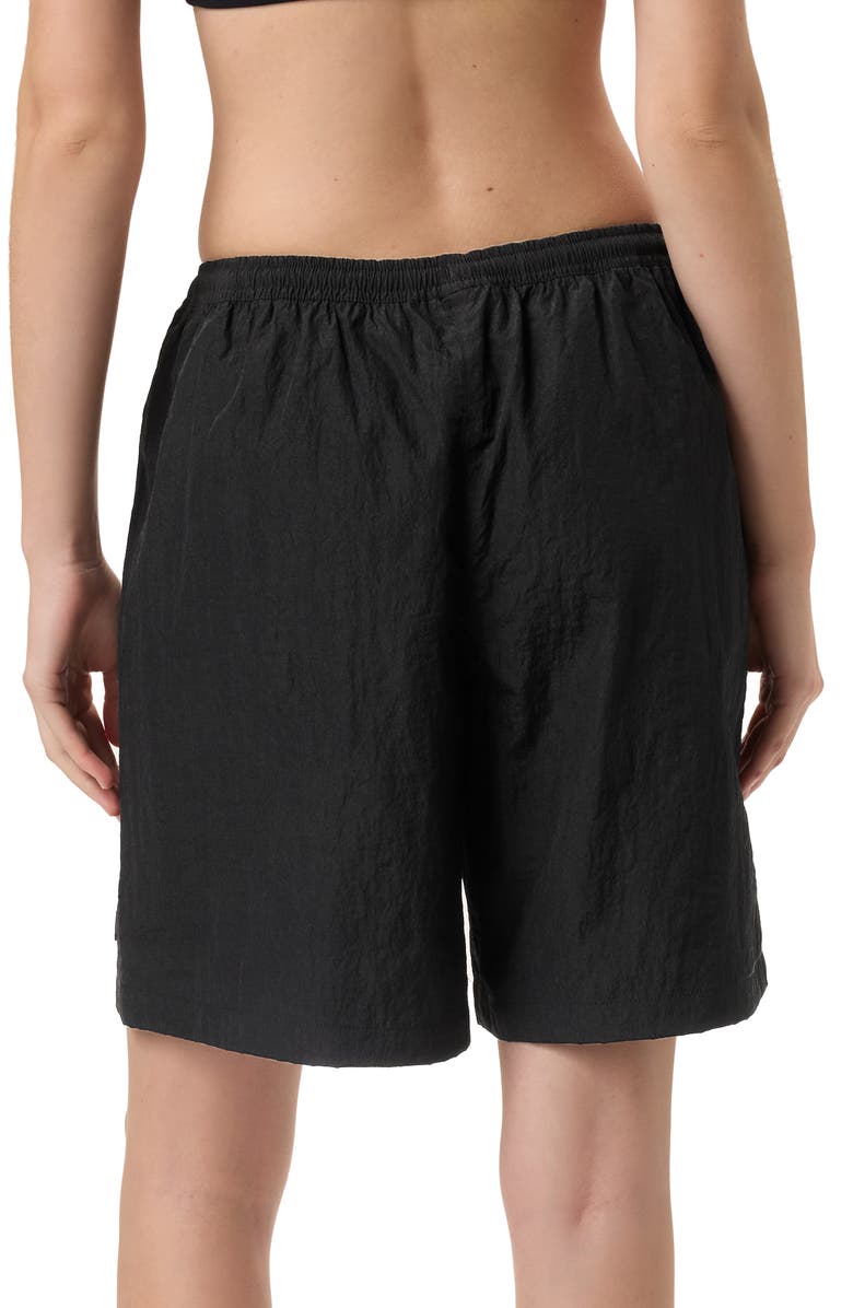 FILA x Hailey Nylon Crinkle Shorts, Alternate, color, Black