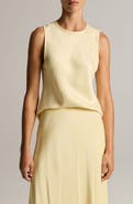 Vince Raw Edge Sleeveless Satin Top