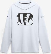 Nike Men's Nike White Cincinnati Bengals Sideline Alternate Lightweight Long Sleeve Hooded Dri-FIT T-Shirt