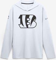 Nike Men's Nike White Cincinnati Bengals Sideline Alternate Lightweight Long Sleeve Hooded Dri-FIT T-Shirt