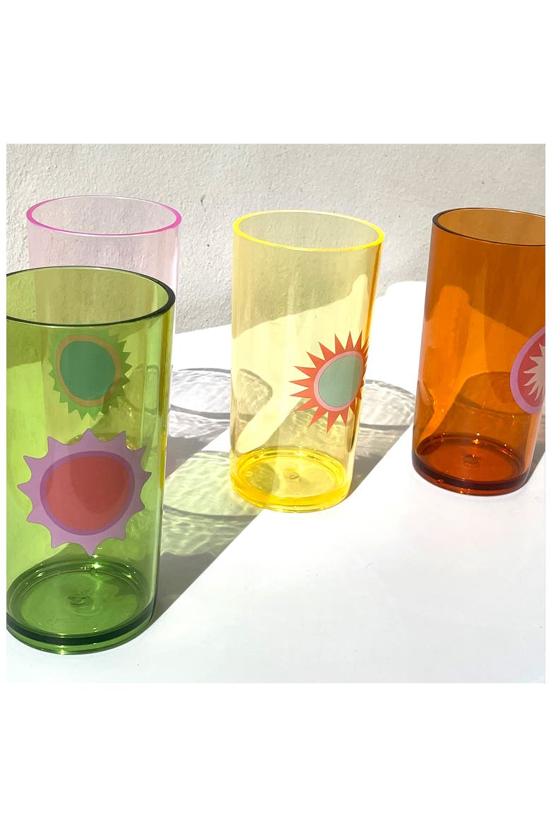 Poolside Set of 4 Tall Tumblers, Alternate, color, RIO SUN MULTI