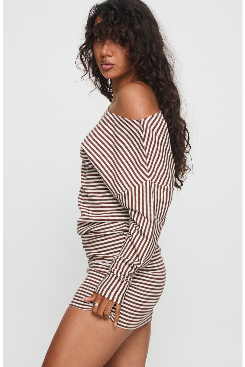 Caia Off the Shoulder Long Sleeve Minidress, Alternate, color, MULTI