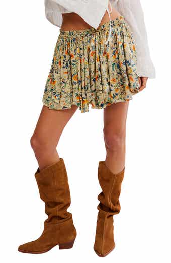 Free People One Third Charm Shine Print Miniskirt