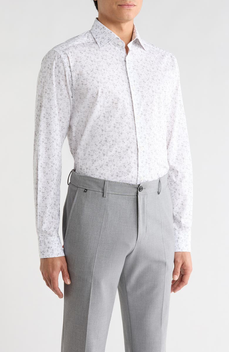 Jack Victor Douglas Button-Up Shirt, Alternate, color, Light Grey