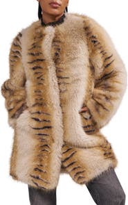 AZALEA WANG Elle Faux Fur Jacket