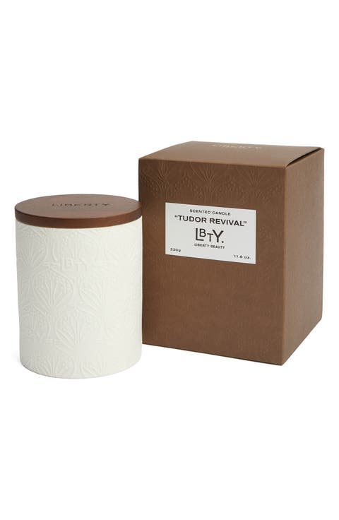 Tudor Revival Ceramic Candle
