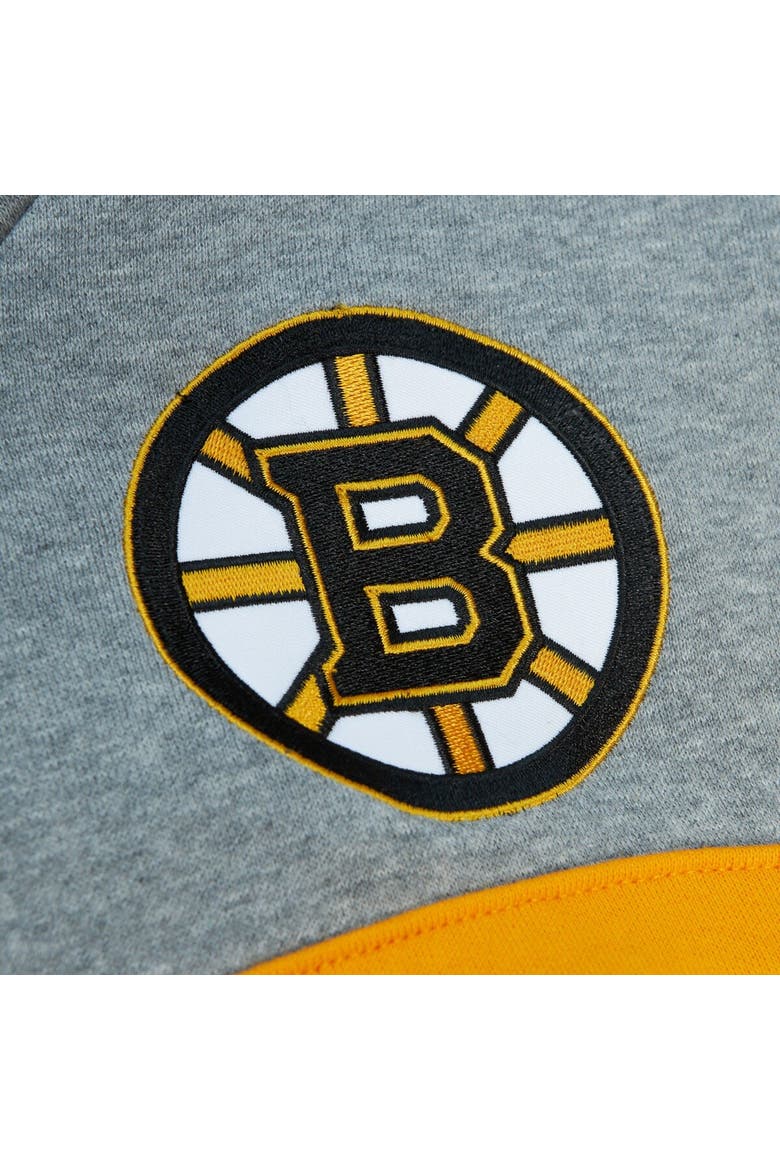 Men's Mitchell & Ness Black/Gray Boston Bruins Head Coach Pullover Hoodie, Alternate, color, Black