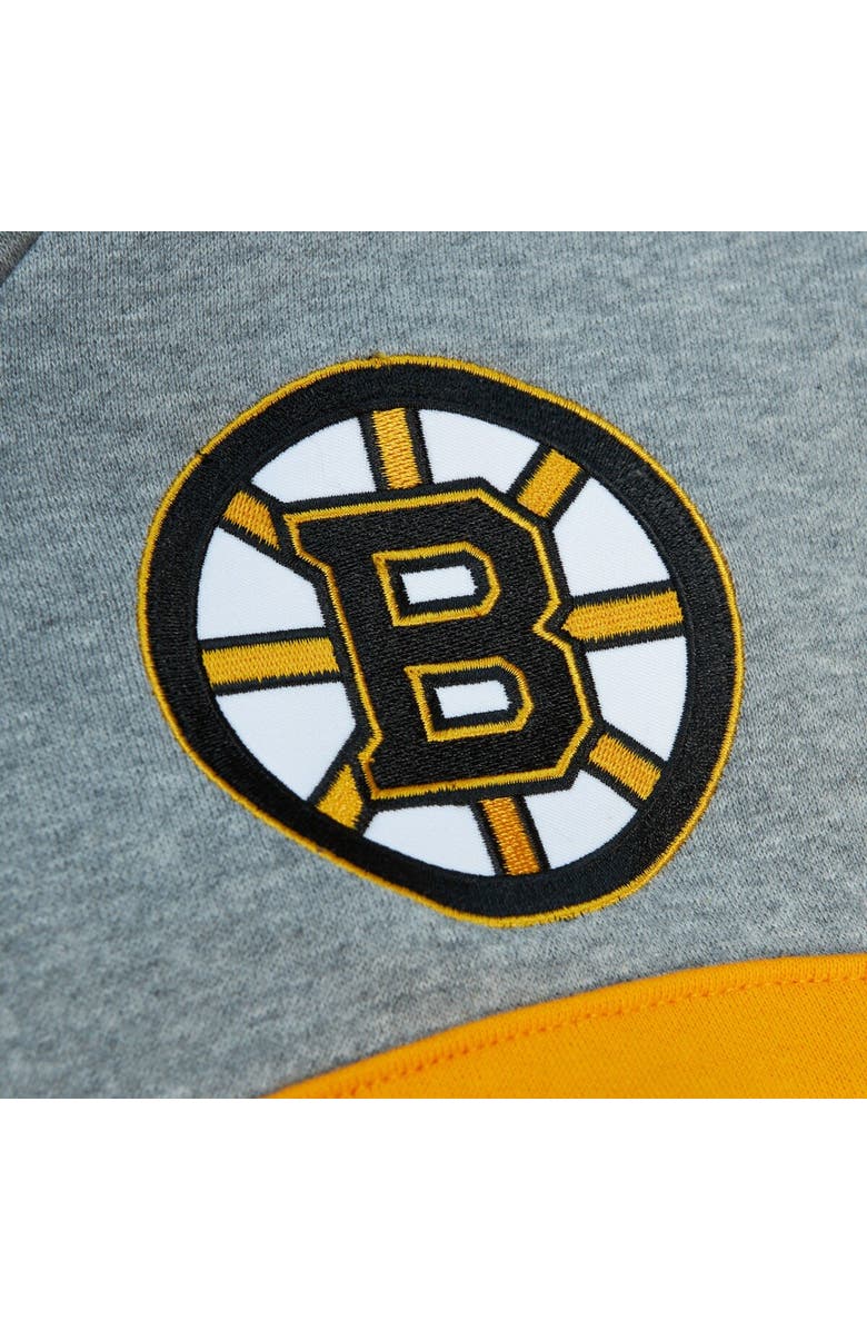 Mitchell & Ness Men's Mitchell & Ness Black/Gray Boston Bruins Head Coach Pullover Hoodie, Alternate, color, Black