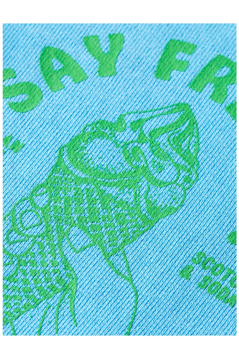Garment Dye Artwork Graphic Hoodie, Alternate, color, BLUE LAGOON