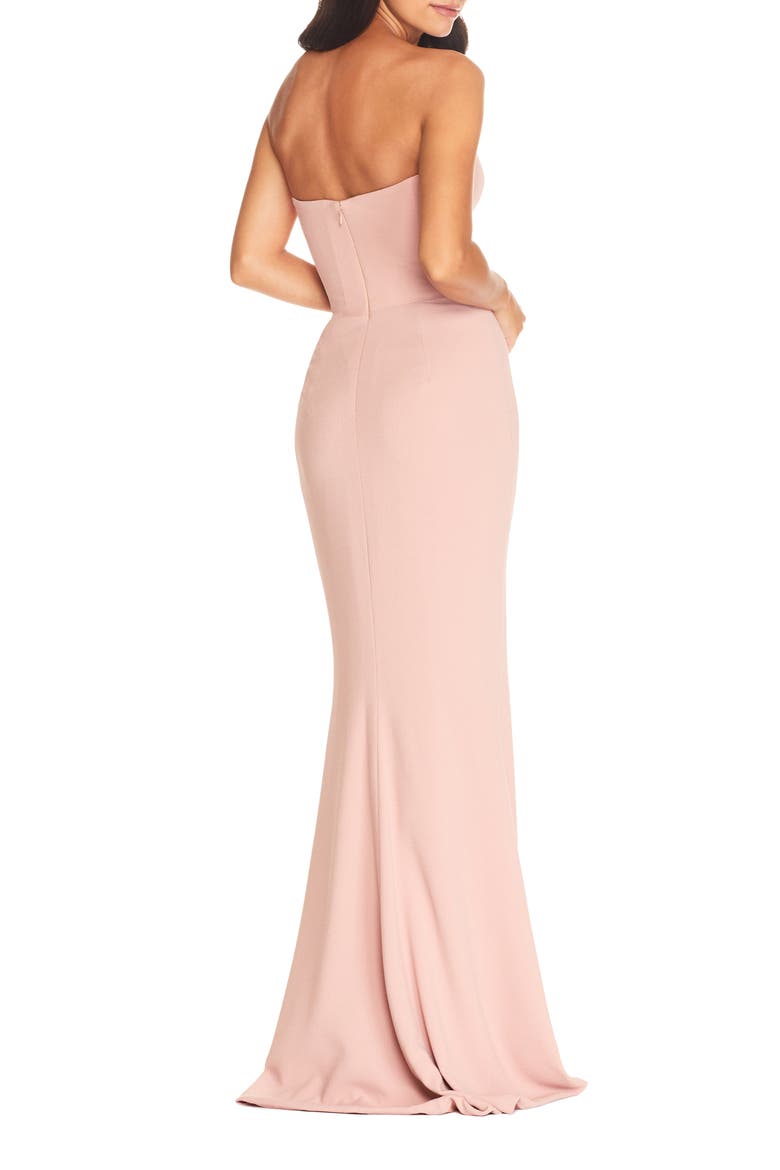 Fernanda Strapless Evening Gown, Alternate, color, BLUSH