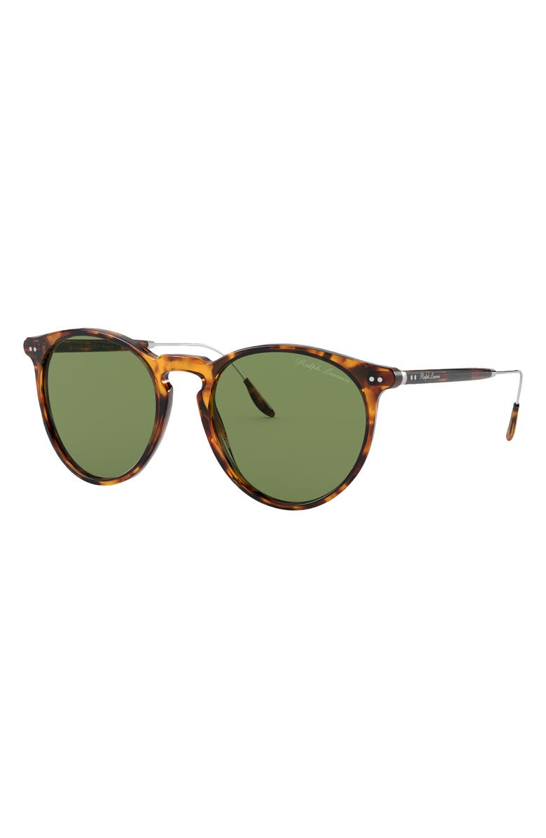 Ralph Lauren 53mm Phantos Sunglasses, Alternate, color, Shiny Antique Havana / Green