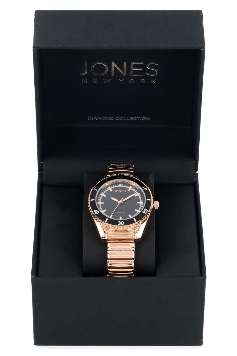Diamond Accent Bracelet Watch, 33mm, Alternate, color, ROSEGOLD