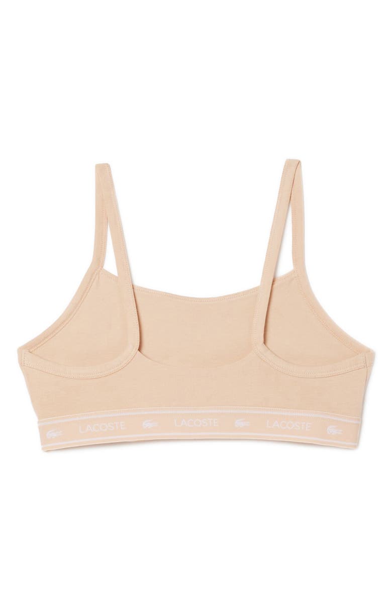 Lacoste Stretch Cotton Bralette, Alternate, color, Biscuit