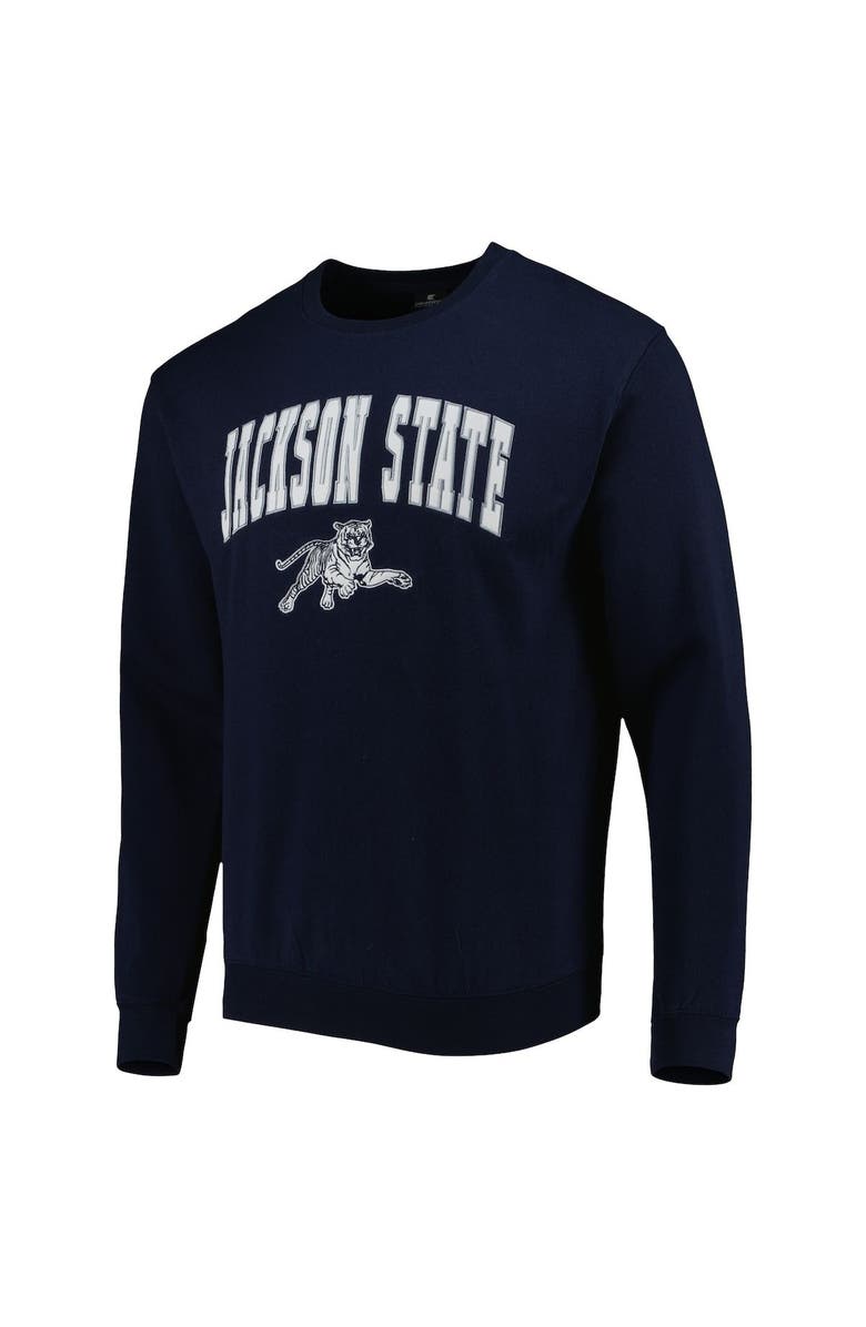 COLOSSEUM Men's Colosseum Navy Jackson State Tigers Arch Over Logo Pullover Sweatshirt, Alternate, color, Navy