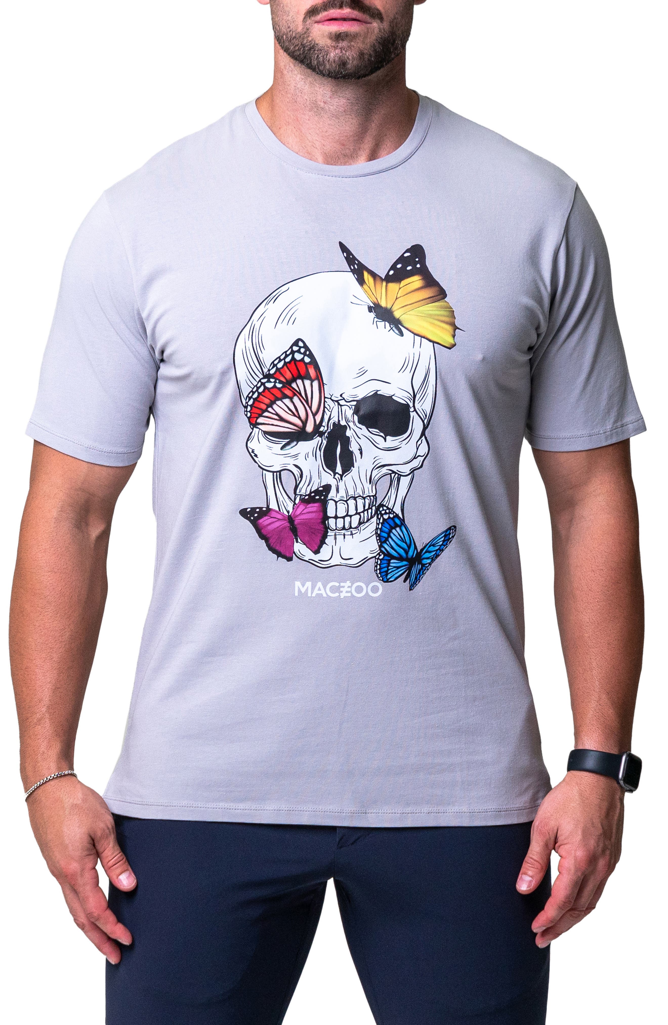 Butterfly Skull Graphic T-Shirt