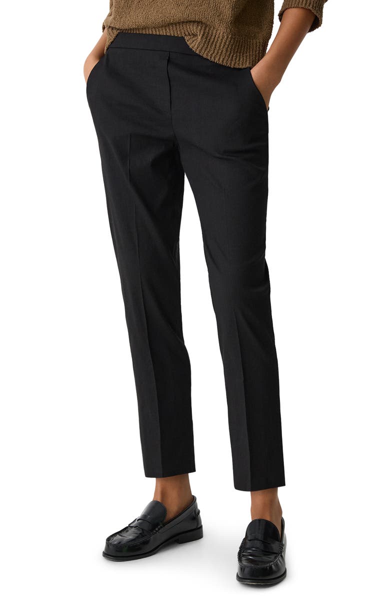 Theory Treeca Pull-On Pants, Main, color, Black