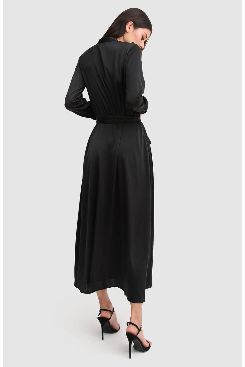 Lover To Lover Maxi Shirt Dress, Alternate, color, Black