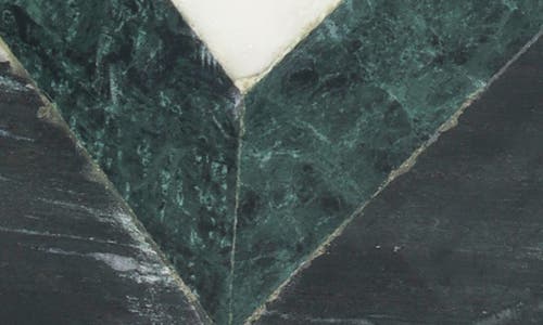 Tiramisu Emerald Artistry Marble Platter In White Multi