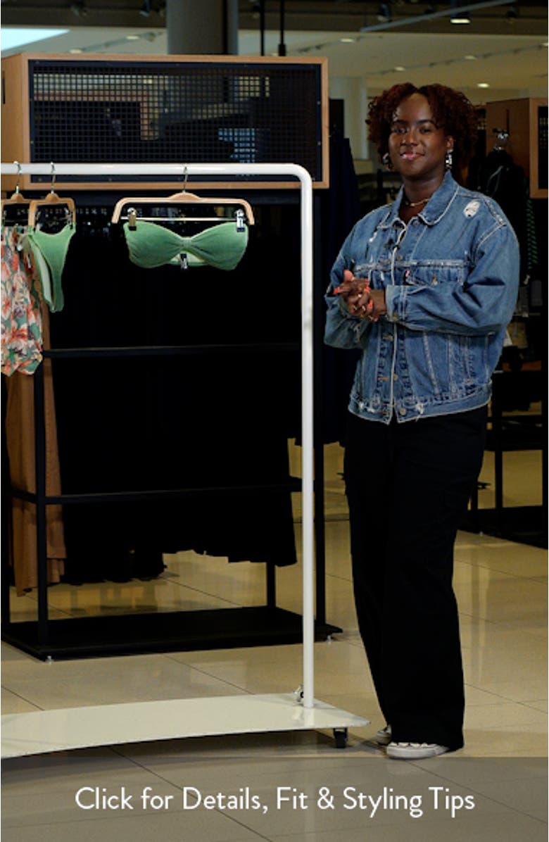 Ombré Scrunch Bandeau Strapless Bikini Top, sales video thumbnail