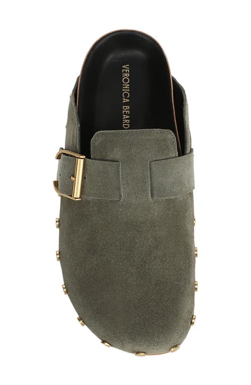 Veronica Beard Fern Suede Buckle Loafer Mules