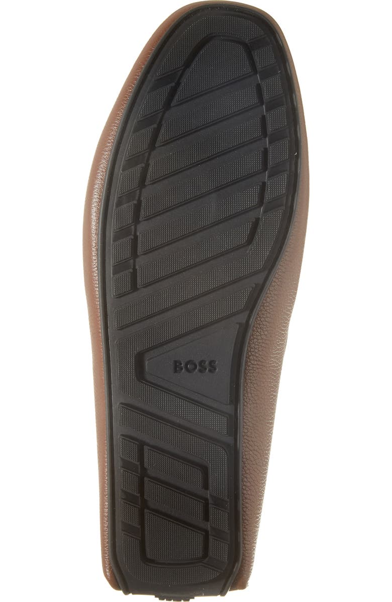 BOSS Noel Leather Loafer, Alternate, color, Medium Brown