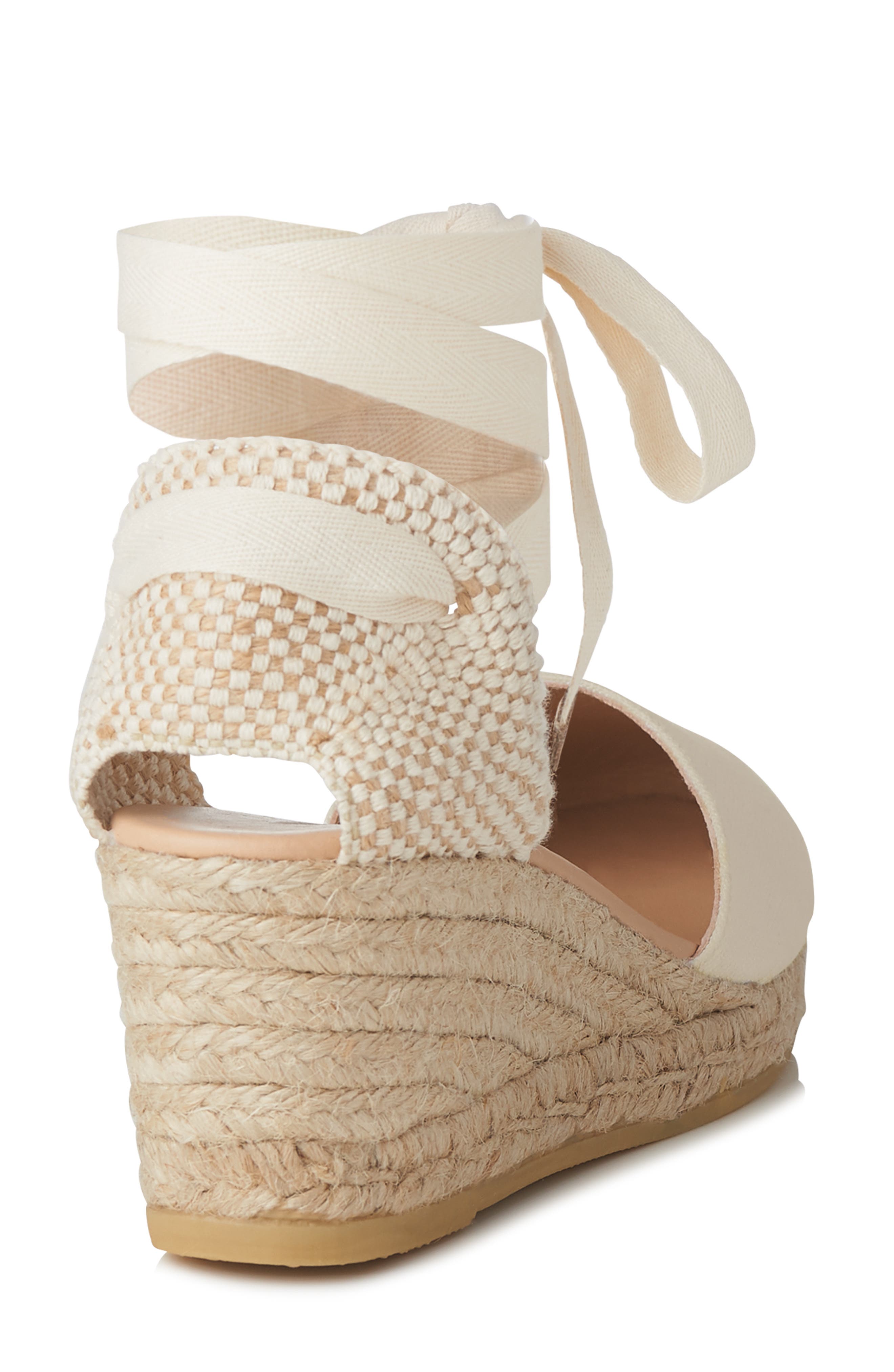 LK Bennett Maureene Closed Toe Platform Espadrille Sandal, Alternate, color, Natural-Sand
