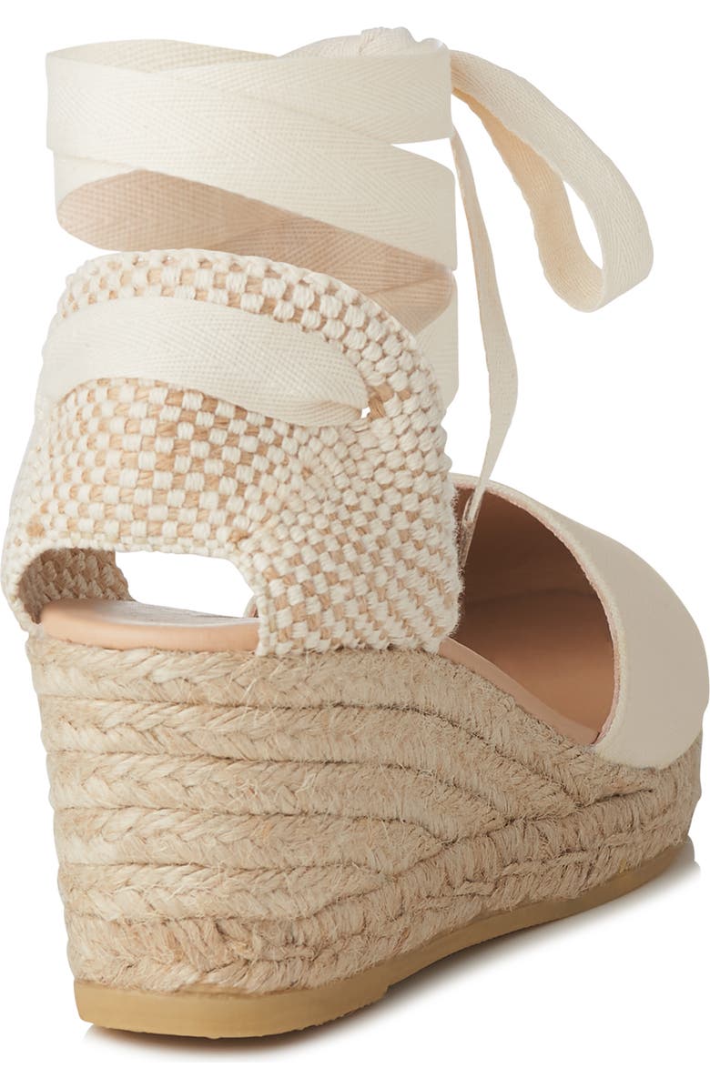 LK Bennett Maureene Closed Toe Platform Espadrille Sandal, Alternate, color, Natural-Sand