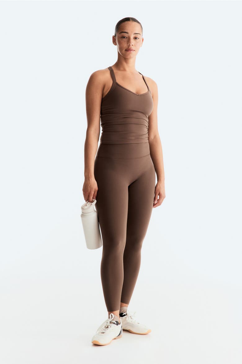 Integral-bra Sports Top With Softmove, Alternate, color, Mocha