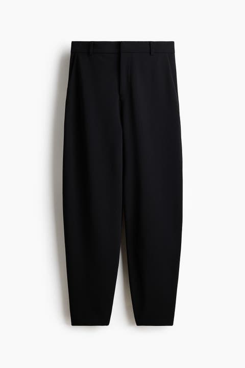 Jersey Barrel-leg Trousers