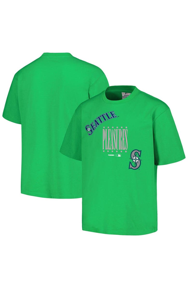 PLEASURES Men's PLEASURES Green Seattle Mariners Repurpose T-Shirt, Main, color, Green