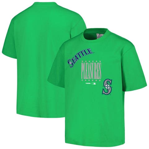 Men's PLEASURES  Green Seattle Mariners Repurpose T-Shirt