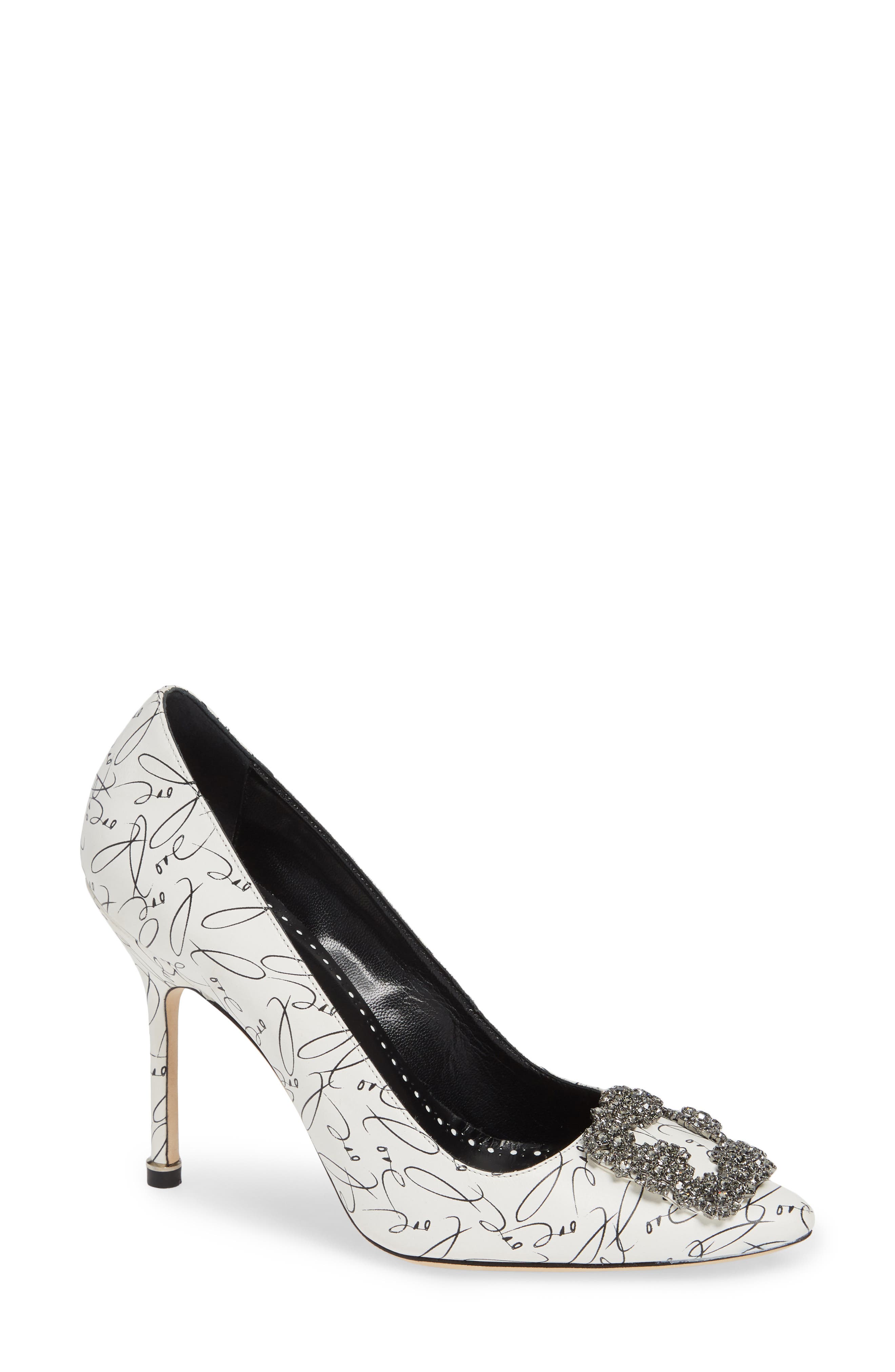 Manolo Blahnik Decade of Love Hangisi Anniversary Embellished Pump, Main, color, 