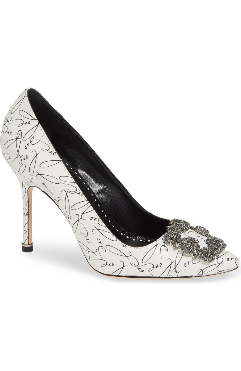 Manolo Blahnik Decade of Love Hangisi Anniversary Embellished Pump, Main, color,