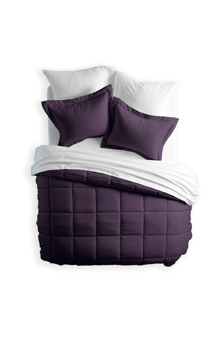 HOME SPUN Premium 8-Piece Bed In A Bag, Alternate, color, PURPLE