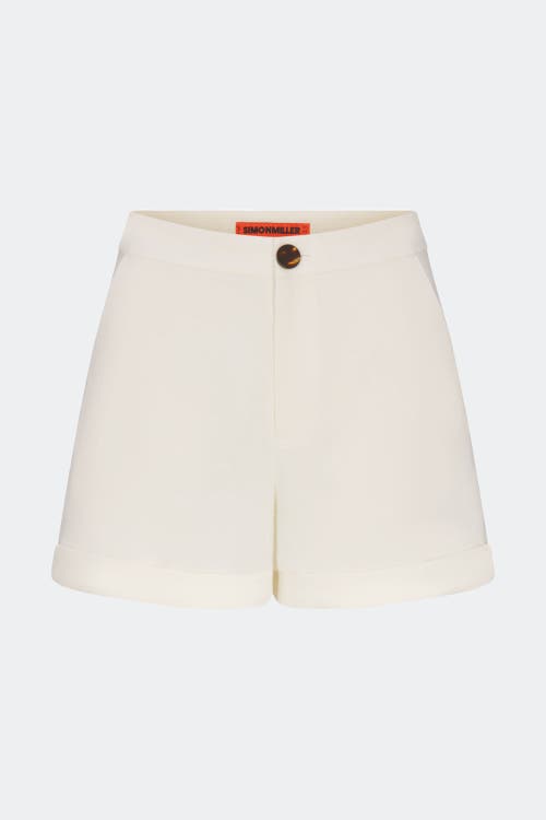 Simonmiller Como Linen Shorts In Chalk
