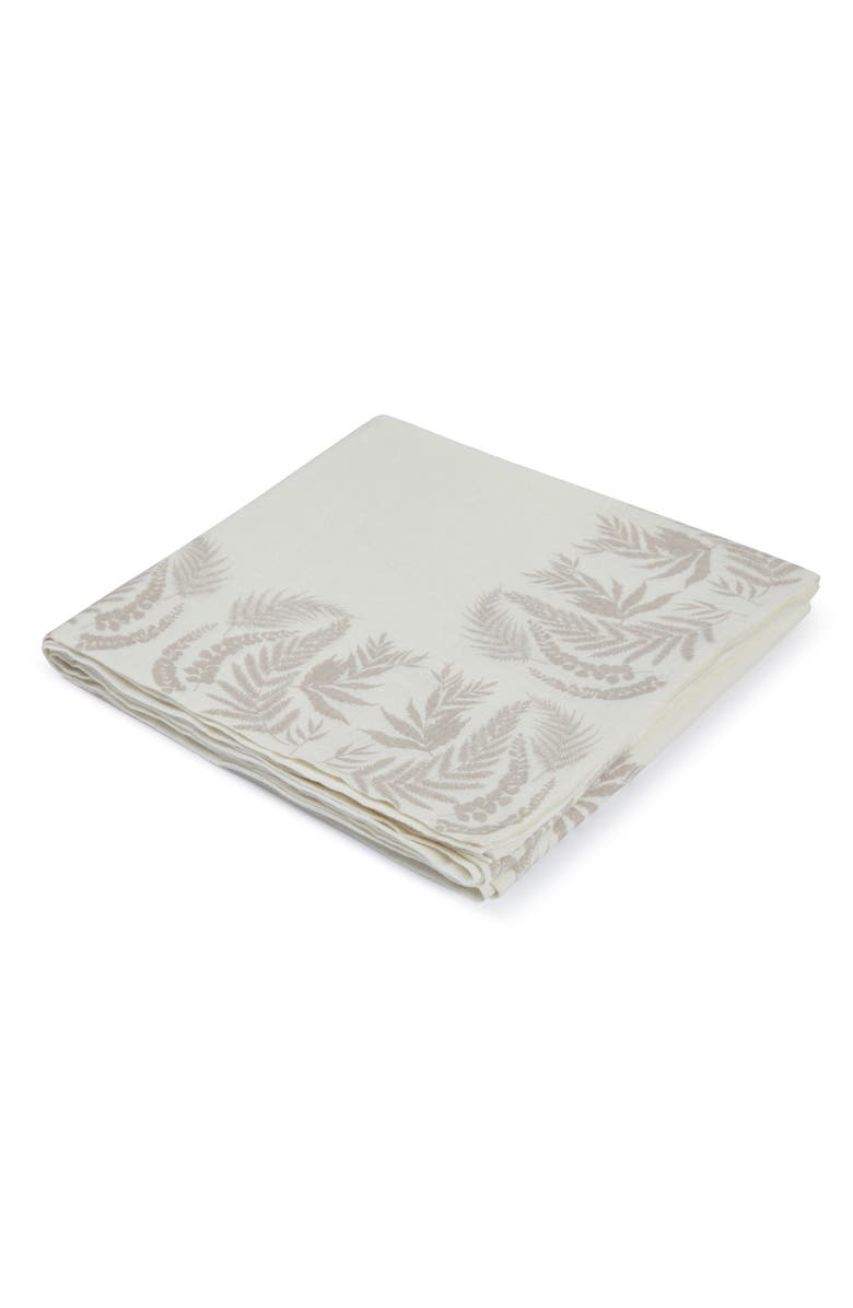 MAJKA Forrest Ferns Tablecloths, Alternate, color, Seashell Gray - 62" X 108"