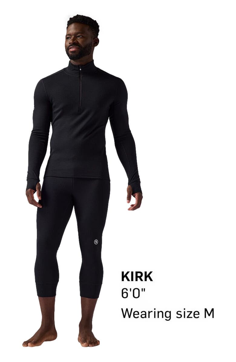 Backcountry Cedars Rws Merino Mid-Wt Baselayer 1/4-Zip Top - Men's, Alternate, color, Black